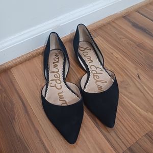 Sam Edelman Rodney black suede point toe flats